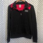 PINK - Victoria's Secret Victoria’s Secret Hot PINK zip pullover tropical print sweatshirt Size XS Photo 2