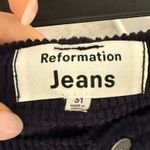 Reformation  Penney High-Rise Relaxed Flare Corduroy Pants Navy Photo 4