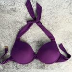 Mossimo Supply Co MOSSIMO Halter Style Bikini Top with Padded Cups removable, Plum, Size Large Photo 1