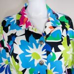 Vintage floral print cotton blend jacket,‎ size L Blue Size L Photo 1