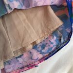 Naven Pink and Blue Open Back Floral Print Mini Dress Sz XS Photo 5