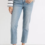 Madewell  Perfect Vintage Jeans Ellicott Wash Size 27 High Rise Straight Raw Hem Photo 0