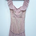 American Threads Native Daughters Pink Verona Lace Mini Dress Size Medium Photo 0