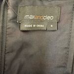 Max and Cleo Rosette Trim Strapless Taffeta Dress Sz 4 Black Photo 9