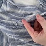 American Eagle Blue Striped Longsleeve Ruffle Romper Photo 6