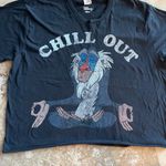Disney  cropped Black 'Chill Out' Graphic T-Shirt Photo 1