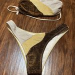 NWT Tricolor Glitter Bikini Size M Photo 3