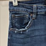 Risen Frannie Palazzo Raw Hem Jeans Size 5/27 Dark Wash Wide Leg Cropped EUC Photo 6