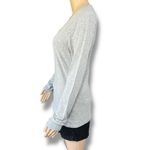 Bozzolo  Womens Casual Tee Shirt Top Long Sleeve V Neck Pullover Gray Large Photo 3