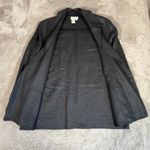 Coldwater Creek  100‎ Linen Blazer Jacket Pockets Open Front Black Size L Career Photo 1