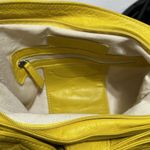 Morelle Yellow Leather Shoulder Bag Bow Accent Slouchy Hobo Bag Purse EUC Photo 10