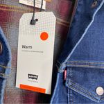 Levi's NEW Levi’s Warm Pleat Sleeve Sherpa Denim Trucker Jacket Warm Feeling M Medium Photo 12