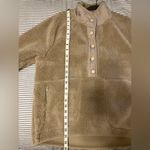 Lou & grey Sherpa Pullover Button Up Tan pockets fuzzy Relaxed Fit Sz Small Photo 10