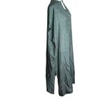 Oysho Silk Embroidered Kaftan Dress Size S Green V Neck Light Slightly Sheer NEW Photo 6