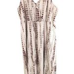 Bloomchic NWT  Beige Brown Print Surplice Neckline Sleeveless Midi Dress 18/20 Photo 0