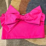 ZARA Women Hot Pink Bow Strapless Tube Top Crop Tank Size USA Medium Photo 0
