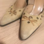 Franco Sarto suede pointed mules cream size 9 Photo 3