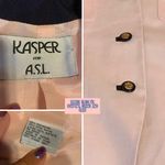 VINTAGE 1990'S KASPER A.S.L. LIGHT PINK & NAVY BLUE SHORT SLEEVE BLAZER (L) Size L Photo 10