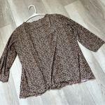 Carole Little Top leopard animal print intimates womens Brown (large) y2k Photo 3