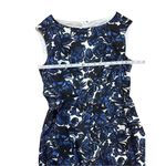 Talbots Vintage Pure Silk Women's Blue & White 100% Silk Floral Sheath dress Photo 6
