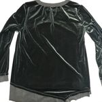 easel  Lagenlook Velour Top‎ Women's Medium Long Sleeve Sweatshirt Asymmetrical Photo 4