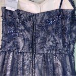 TLL Say Yes To the Prom Dress Size 0 Navy Blue Tulle Beaded Formal Evening Dress Photo 12