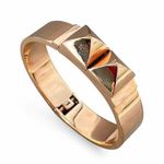 Michael Kors Pyramid Stud Bangle Bracelet Hinged Rose Gold Finish Photo 0