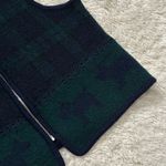 Requirements Vintage 100% Wool Large Scottie Dog Sweater Vest Full Zip Navy Blue Green Womens Photo 2
