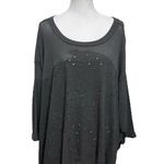 Free People Palm Tree Dreams Top Gray Oversized Boho Drapey Women’s Size XS Photo 1
