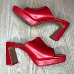 Jeffrey Campbell Jeffery Campbell Caviar Cherry Red Mules Chunky Square Toe Heels Womens Size 8.5 Photo 7