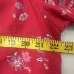 Universal Threads Blouse Womens Long Sleeve Printed Woven Red Floral Top Medium Photo 6