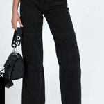 Princess Polly  Wide Leg Cargo Black Pants Size 6 NWOT Photo 0