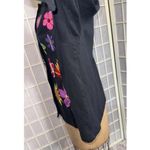 Michael Simon Lite Black Floral Embroidery Cotton Long Sleeve Cardigan Size 1X Photo 14
