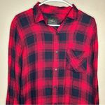 Rails  Bianca red & blue flannel button down shirt dress women’s size small Photo 2
