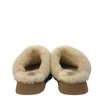 UGG  Disquette Suede Sheep Skin Slip On Closed Round Toe Platfrom Clog Slippers 8 Photo 2