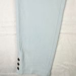 J. McLaughlin J. McLauglin Jacquard Button Ankle Pants Size 8 Light Blue Side Zip Cotton Photo 2