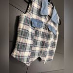 POTTERY Vintage Coquette 80s Western Tweed Quilted Plaid Vest Unisex Sz M EUC Blue Size M Photo 1
