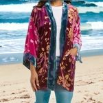 Johnny Was JOHNNY DANCING QUEEN VELVET BURNOUT KIMONO JACKET NWT Photo 1