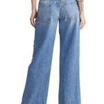 frame denim NWT Atelier Sheer Insert High Waist Wide Leg Jeans Azul Size 27 Photo 2