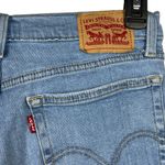Levi's Levi’s SZ 29 High-Rise Jean Shorts Stretch Zip-Fly Pockets Frayed Hem Light Wash Photo 3