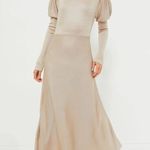 NWT Tuckernuck POMANDER PLACE Brielle in Tan Knit Maxi Sweater Dress S Photo 0