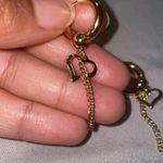 Mega Earrings in Gold Heart Huggies hoops Photo 6