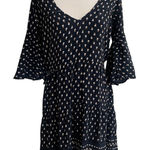 Faithfull the Brand Faithfull the Brand Black Fresa Dress Sz 6 Ditsy
Floral Bell Sleeve V-Neck Boho Photo 0