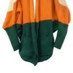 Anthropologie Davi & Dani Colorblock Striped Cardigan Sweater Top Dolman Sleeve Slouchy Photo 3