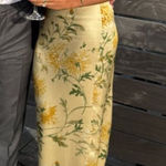 Reformation NEW Frankie Silk Dress Floral Yellow Sz 0 Photo 0