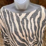 Chico's Chico’s Animal Print Zebra Light Pullover Sweater 2X Gray Ivory XXL Photo 1