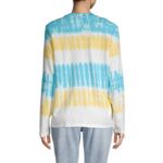 RE/DONE Womens Hanes 50s Tie Dye T-shirt Long Sleeve Cotton Crewneck Blue S Photo 1