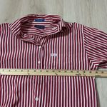 Faconnable Women's Red White Stripe Button Down Shirt Size S Designed in France Photo 4