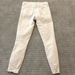 J Brand Ivory Distressed Skinny Mid Rose Crop Jeans Photo 1