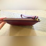 Coach  Wristlet With Gold Horse And Carriage logo Burgundy Red Gold Hardware Photo 3